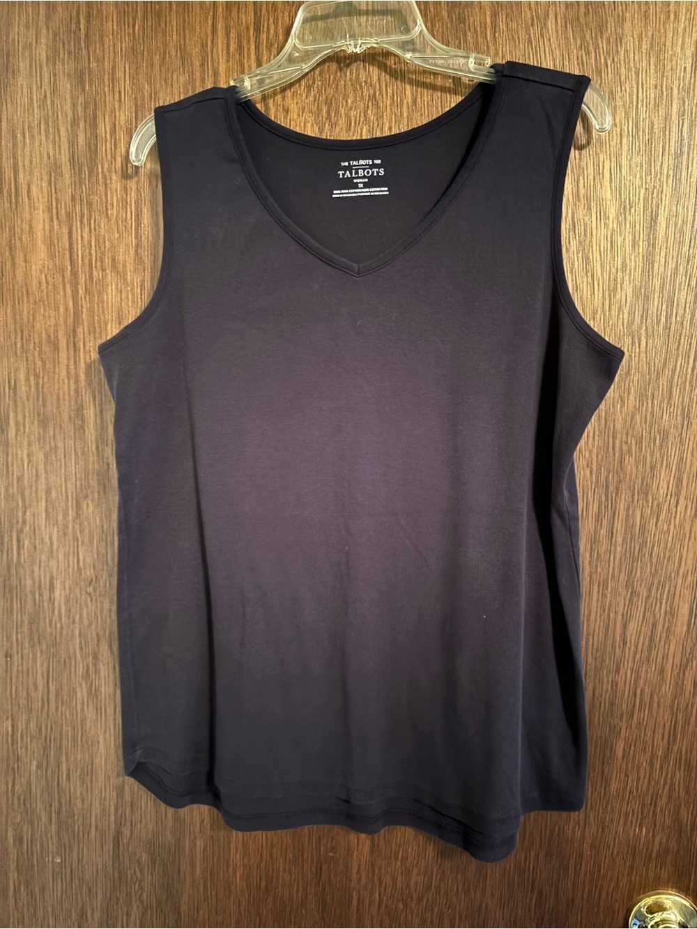 Talbots Women's Black V-Neck Sleeveless Tank